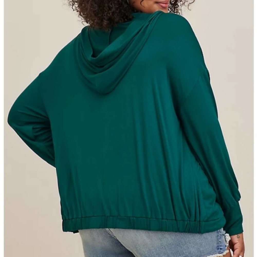 Torrid Supper Soft Lightweight Hooded Sweatshirt W/Open Front. - Picture 2 of 6
